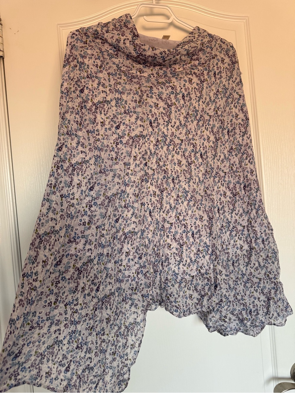 Michael Kors - Lavender and Blue Floral Asymmetrical Skirt